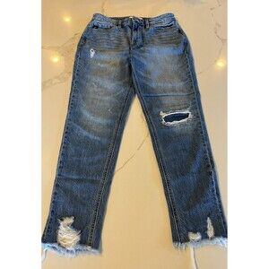 Kancan Skinny Jeans Womens 5/26 High Rise Ankle Frayed Hem Estilo KC8559L